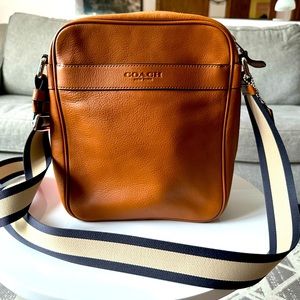 COACH men’s leather messenger bag
